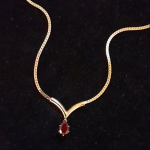 Vintage garnet necklace